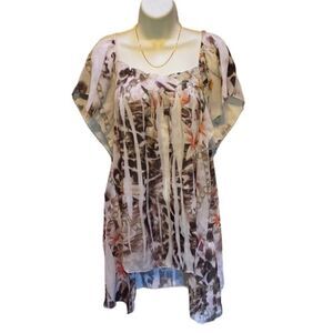 Cato Animal Print Blouse | Flowy Tunic Top | Women’s Plus Size 18/20W